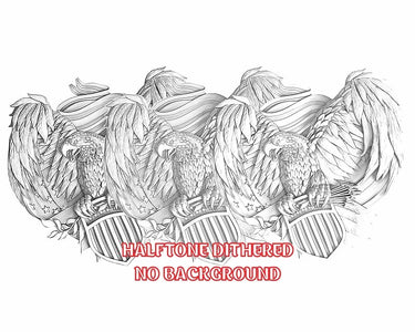 American eagle 3d illusion & laser-ready file 3DWave.us